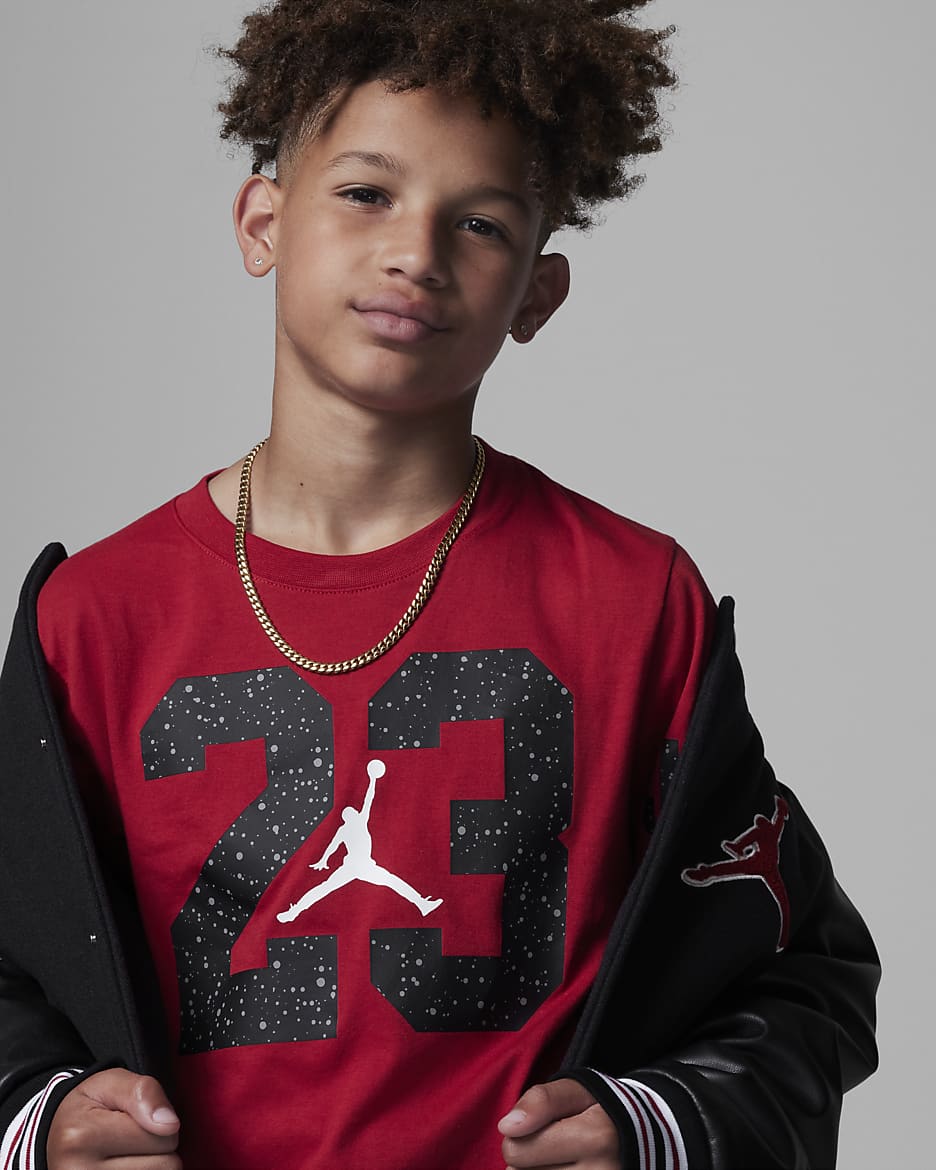 Jordan 23 Speckled Tee Older Kids T Shirt. Nike FI